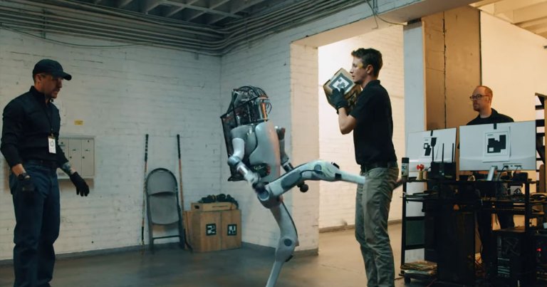 A parody robot video imagines what might happen if a powerful bot decided to take revenge on the engineers testing its "robustness."