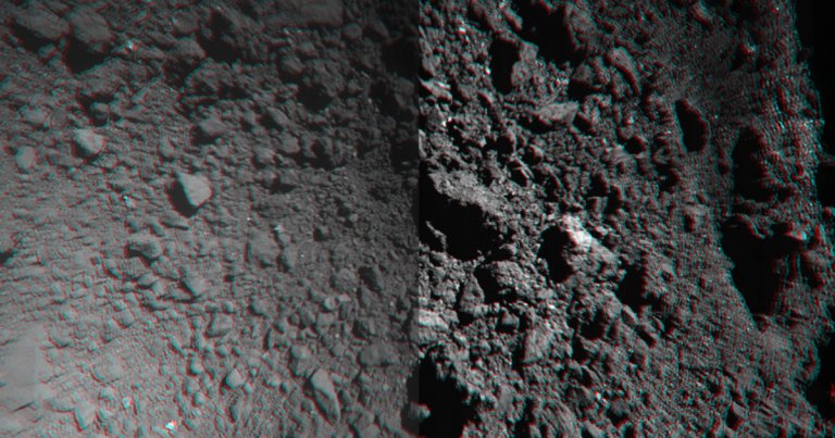 Watch footage of Japanese spacecraft Hayabusa2 return to the site of where it bombed asteroid Ruyugu in order to scoop up rock samples.