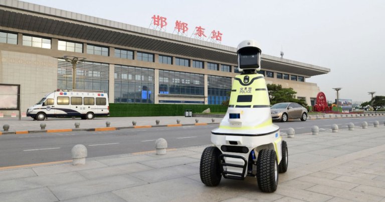 A Chinese city has deployed police robots to help human officers deal with traffic problems, marking another way the nation is using tech to maintain order.