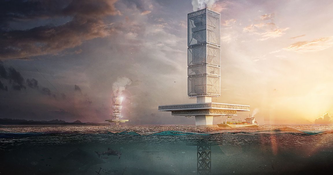 Architectural designer Honglin Li wants to build a floating skyscraper in the ocean to clean up the Great Pacific Garbage Patch.