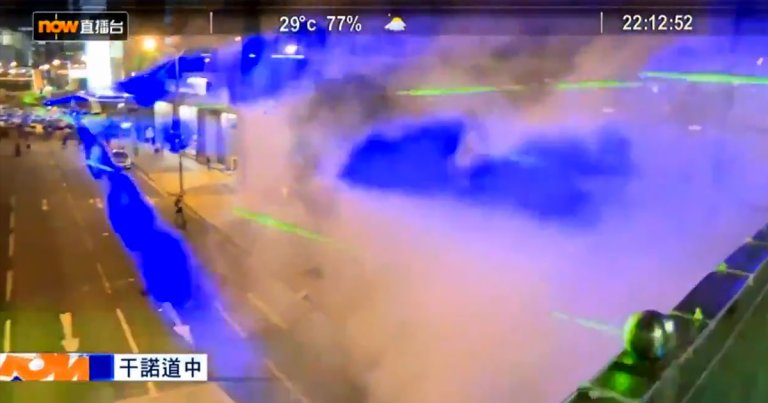 Hong Kong protesters are reportedly shining high-powered laser beams at surveillance cameras to confuse facial recognition technology.