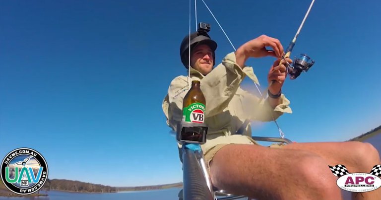 An Australian man has uploaded a video of himself hanging from a drone while fishing — and the whole stunt appears to have gone surprisingly well.
