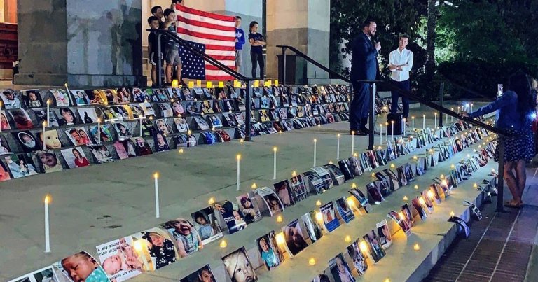 Ethan J. Lindenberger, an advocate of vaccines, spotted his own photo amongst those of "dead" children at an anti-vax vigil in California.