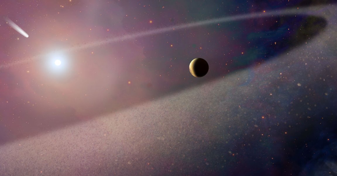 A survey of 14 well-known comets traced them all back to the same point in space and time, suggesting that the comets of our solar system are all related.