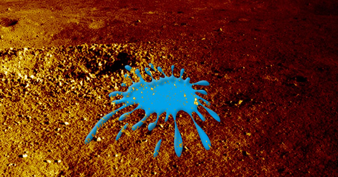 China claims its Yutu-2 lunar rover has stumbled upon an unsually colored "gel-like" substance on the bottom of an impact crater on the Moon.