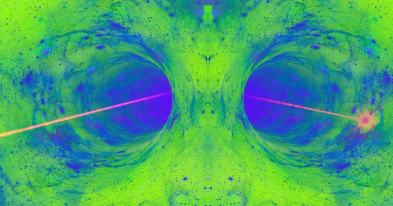 According to Ars Technica, cutting-edge research into ultra-powerful lasers could pulse a laser "through fabric of the Universe."