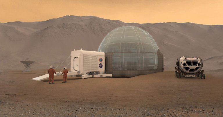 A software company is making construction robots that learn to excavate and assemble structures by imitating human movements and may someday work in space.