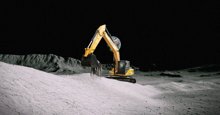 NASA is working with Caterpillar on Moon mining rocks from the Moon's surface to be used as raw materials on the space agency's planned lunar base.