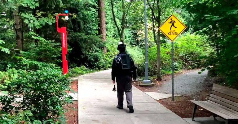Microsoft researchers have developed DreamWalker, a new VR system that lets a user walk a route in the real world while looking at virtual scenery.