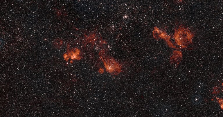 At least six of the smaller galaxies orbiting the Milky Way were stolen from one of its other satellites, according to new research.