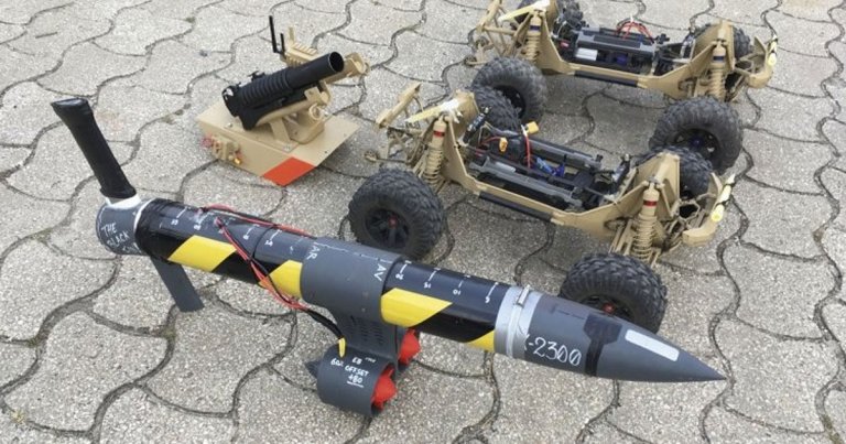 Portugal's navy recently demonstrated prototype weapons created out of remote-controlled toy cars modified to house grenade launchers.