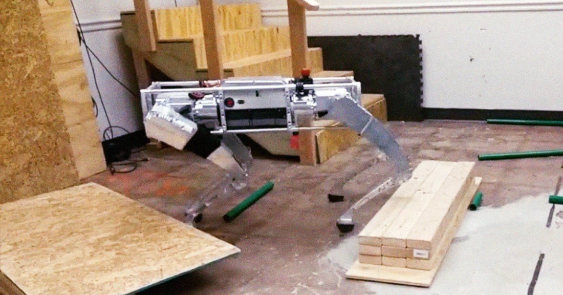 A robodog does a push-up every time the Virginia Tech football team scores a touchdown, putting a high-tech twist on an old college tradition.