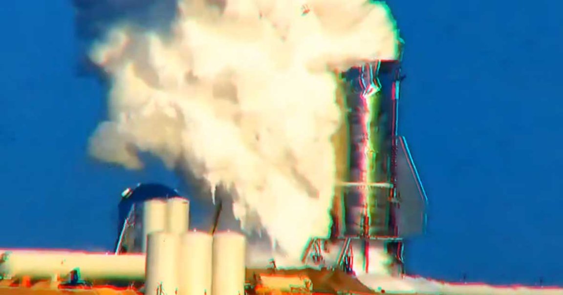 An early prototype of SpaceX's massive Starship rocket partially burst apart during a ground test at the company's test site in Boca Chica, Texas.