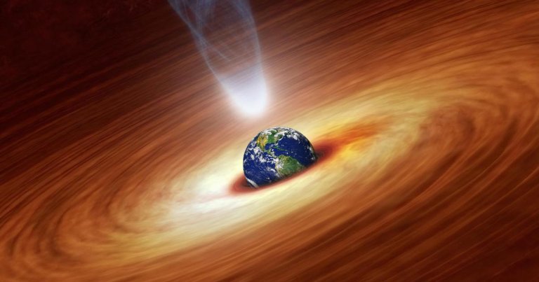 An online calculator shows what would happen if a black hole gulped down the Earth or any other objects floating around in space.