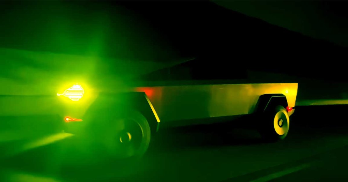 Videos captured by TMZ show Tesla CEO Elon Musk driving the Cybertruck, and swiping a traffic pylon while exiting a Malibu restaurant's parking lot.