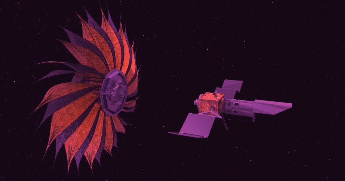 A proposed NASA space telescope called HabEx would use a gigantic sail to filter out the light from distant stars while hunting new exiplanets.