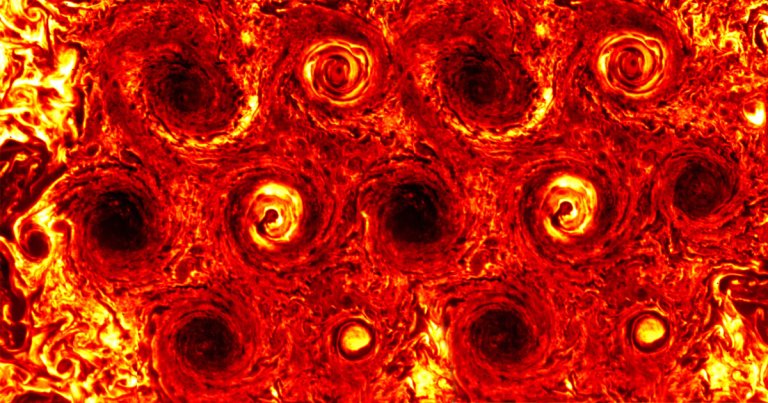 NASA recently spotted yet another gigantic storm on Jupiter's south pole, bringing the total count up to seven swirling vortices.