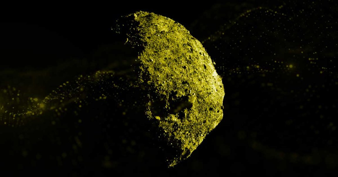 a recent discovery about 1,600-foot space rock Bennu has scientists scratching their heads: it keeps spitting up small asteroid particles.