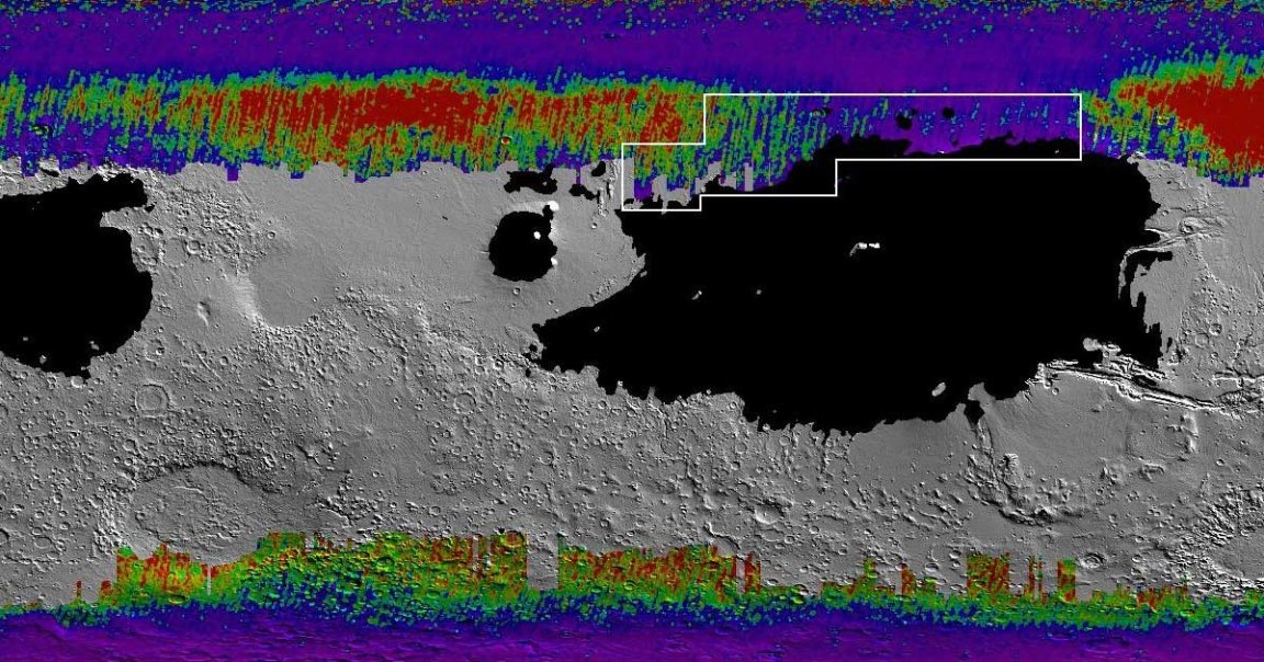 NASA researchers have created a "treasure map" detailing where they believe water ice exists just below the surface of Mars.