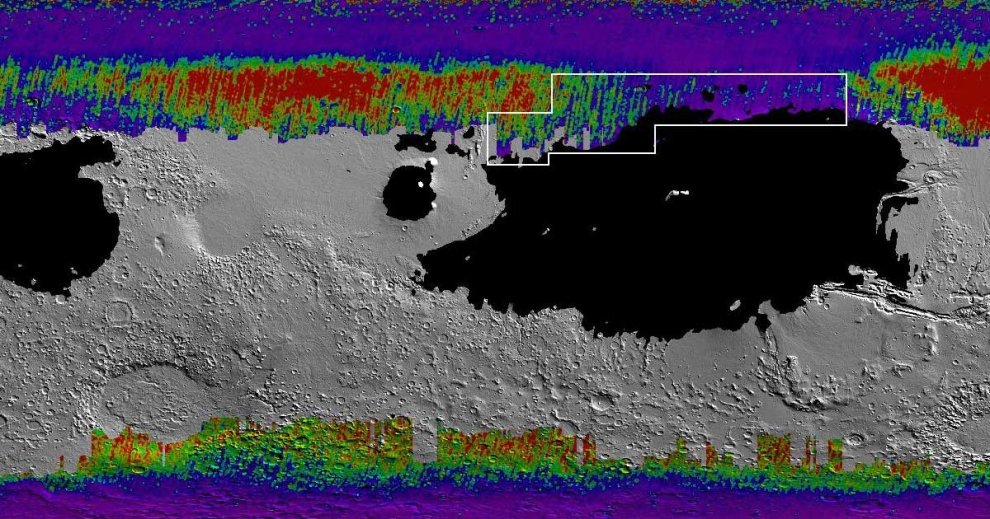 NASA Releases "Treasure Map" for Water Ice on Mars