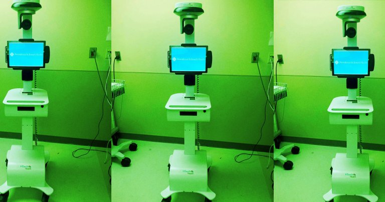 To cut down on risky human contact, doctors in Washington State are using robots and video conferences to monitor their coronavirus patient.