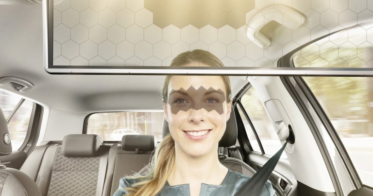 Bosch has come up with a clever car windshield cover featuring an AI LCD panel to cast a shadow on the driver's eyes, blocking out only a small portion.