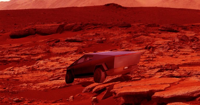 CEO Elon Musk has dropped yet another hint that a Tesla Cybertruck could be headed to Mars aboard a SpaceX Starship rocket.