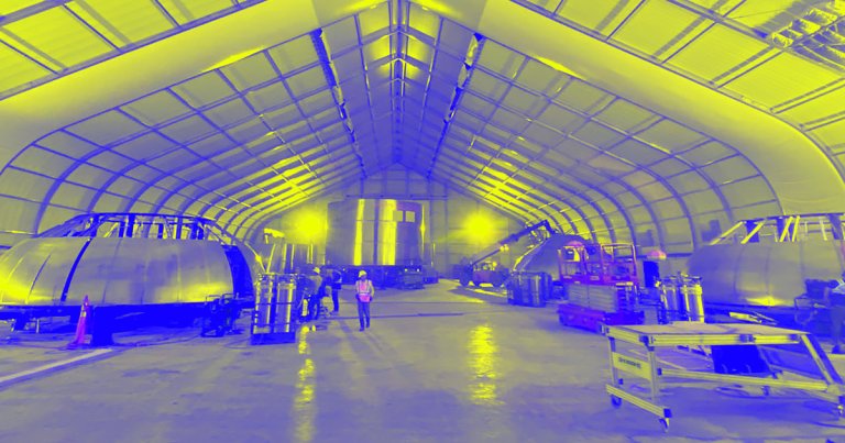In an image uploaded to Twitter on Sunday, SpaceX CEO Elon Musk gave us a rare glimpse at the inside of his space company's Starship factory in Texas.