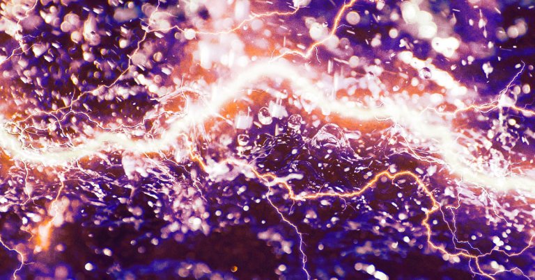 A team of engineers built a kind of generator that gives off a powerful burst of energy whenever it's hit by falling rain.