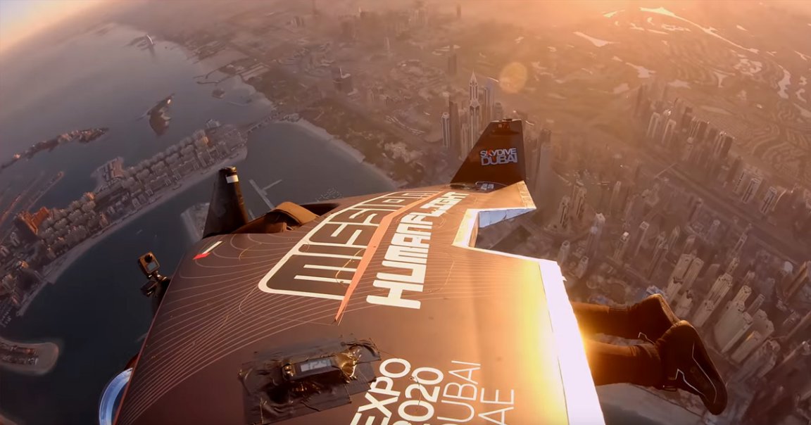 Jet-powered suit pilot Vince Reffet just took off from the ground in Dubai reaching a height of 100 meters in just 8 seconds.
