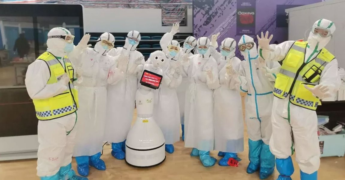 To give massively overworked healthcare workers a much-needed break, China tried something new: by staffing an entire field hospital with robots.