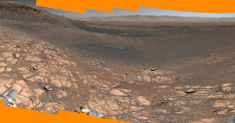 NASA's Curiosity rover snapped more than 1,000 images, which teams back on Earth composed into a 360 degree Martian landscape panorama.