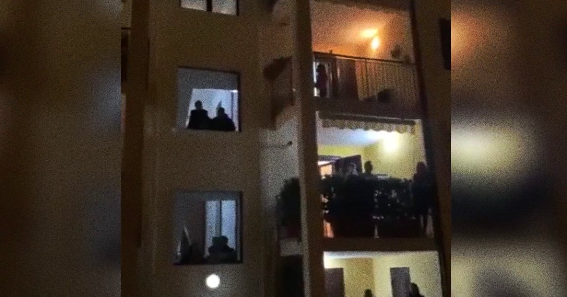 Videos from Italian cities currently under lockdown show neighbors entertaining each other by singing and playing music from their balconies.