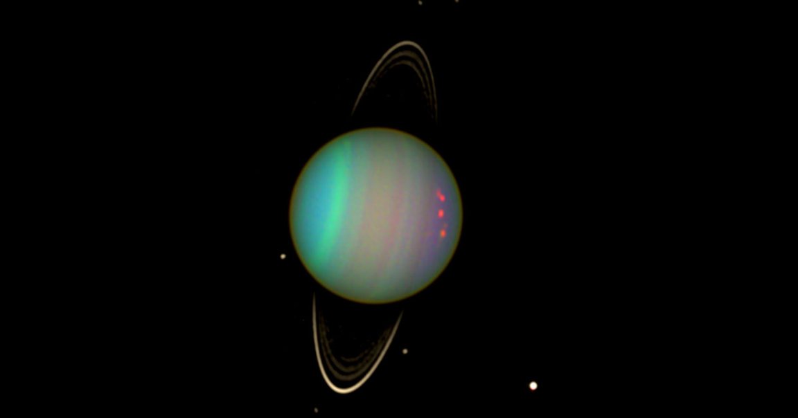 Astronomers at UC Berkeley just took the temperature of the mysterious rings surrounding Uranus for the first time. They're cold: 77 degrees Kelvin.