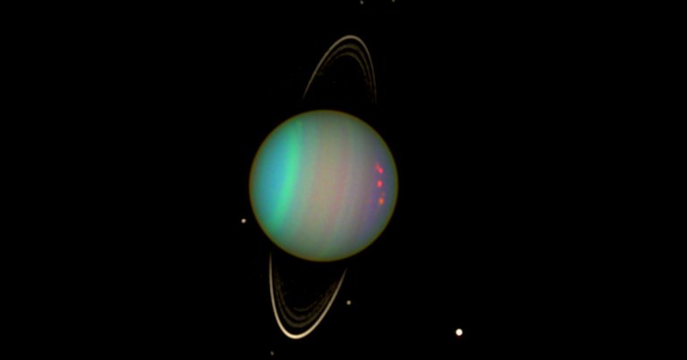 Astronomers at UC Berkeley just took the temperature of the mysterious rings surrounding Uranus for the first time. They're cold: 77 degrees Kelvin.