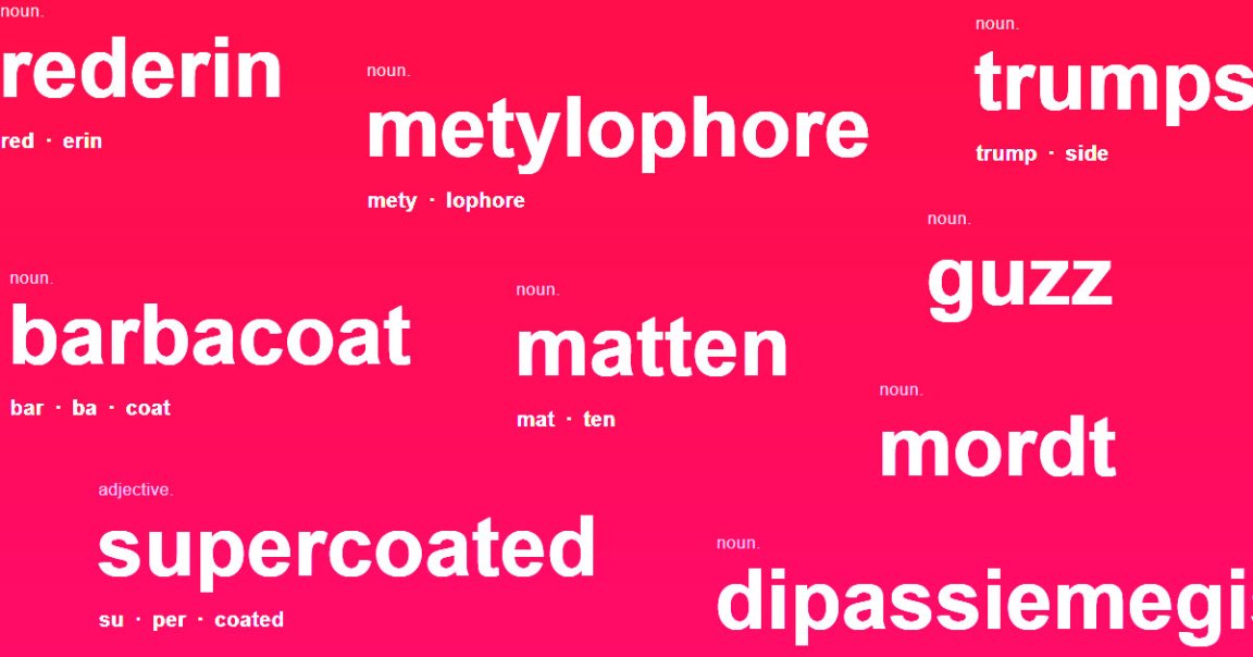 A website called thisworddoesnotexist uses AI to generate fake but believable definitions for made-up words like "lachetous."