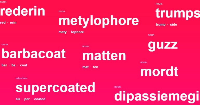 A website called thisworddoesnotexist uses AI to generate fake but believable definitions for made-up words like "lachetous."