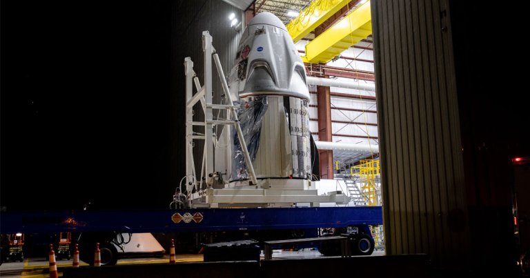 SpaceX's Crew Dragon capsule just arrived at NASA's Kennedy Space Center ahead of its first crewed test flight dubbed Demo-2 on May 27.