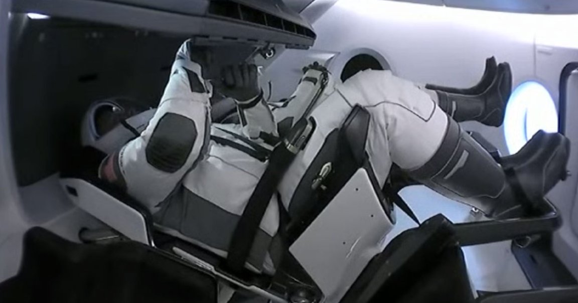 At 4:33pm, NASA astronauts Bob Behnken and Doug Hurley launched into space on board a Crew Dragon spacecraft atop a SpaceX Falcon 9.
