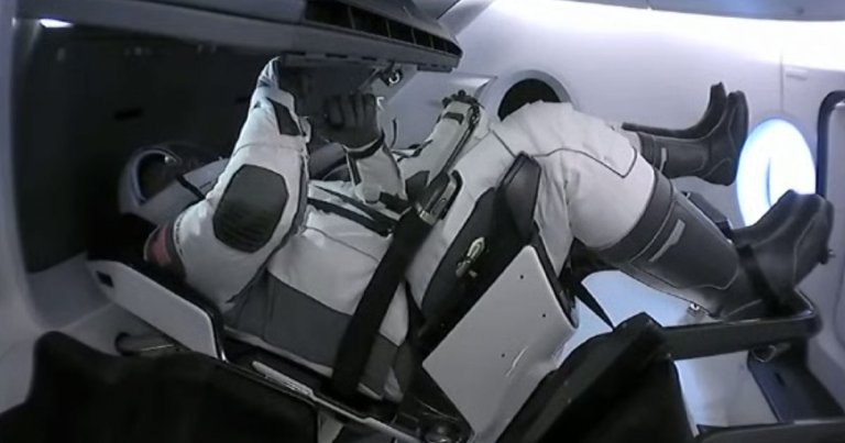 At 4:33pm, NASA astronauts Bob Behnken and Doug Hurley launched into space on board a Crew Dragon spacecraft atop a SpaceX Falcon 9.