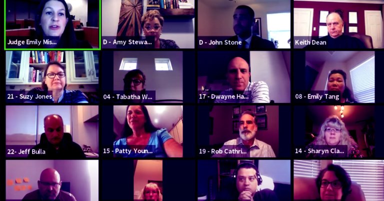 A Texas courtroom is experimenting with the videoconferencing software Zoom, which it's using to hold a jury trial this week.