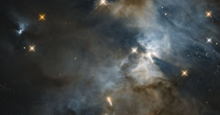 NASA’s Hubble Space Telescope just caught the "bat shadow" of a newborn star moving, as if it was a pair of flapping bat wings.