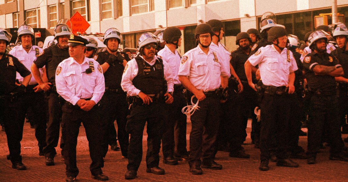 At protests across the country, police have frequently been showing up without wearing their medical masks during a pandemic.