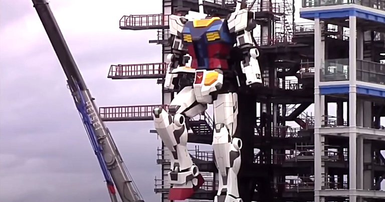 A recently uploaded video shows Japan's 60-foot Gundam robot taking its first tentative steps — despite still missing its head.