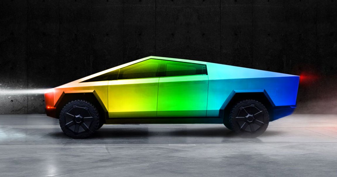 According to Musk's enthusiasm on Twitter, the exterior of Tesla's long-awaited Cybertruck could be heated and tempered to get a variety of colors.