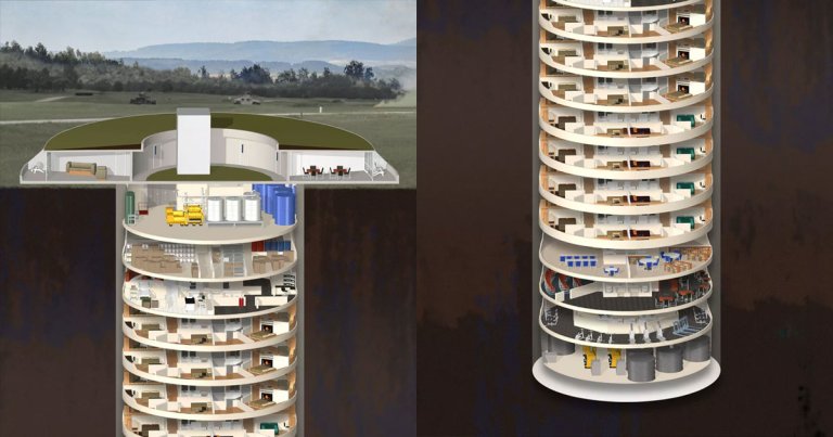 The Survival Condo is a converted luxury condominium complex comprised of 15 floors, reaching 200 feet below the surface.