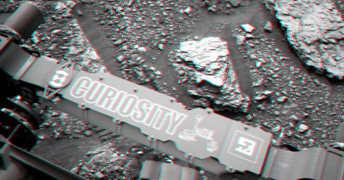 NASA's Curiosity rover encountered a strangely-colored rock on Mars and did what any smart robot would do: blasted it with a laser to see what was inside.