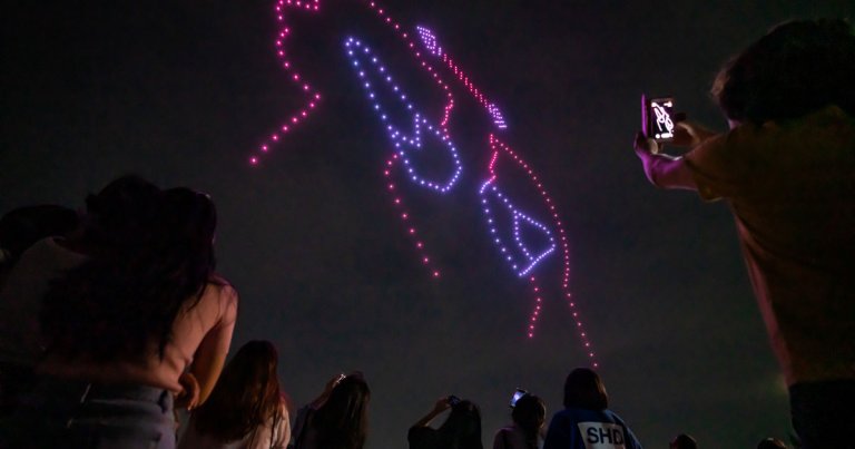 South Korea Encourages Mask Wearing With Massive Drone-Powered Light Show
