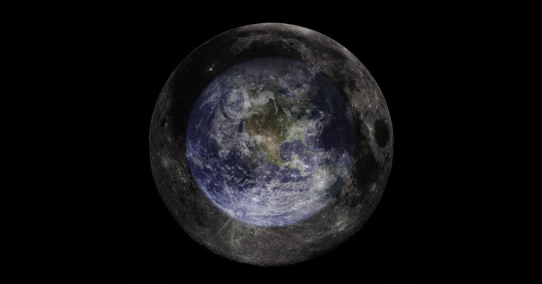 Scientists treated the Moon like a giant mirror to study the Earth's atmosphere, a trick they say could help search for inhabited worlds.