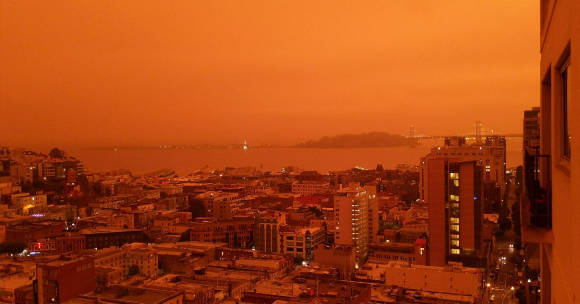 Major wildfires are blanketing the West Coast right now, turning the skies an apocalyptic shade of orange. Parts of the Bay Area are seeing snowing ash.